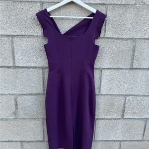 Black halo business purple dress